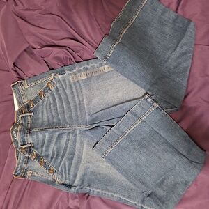 American Eagle Wide Leg Blue Jeans - Size 14 Short